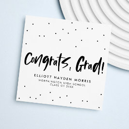 Servilleta De Papel Toallas de graduación de confetti negro grad felic