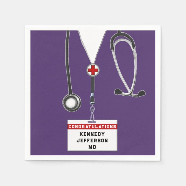 Servilleta De Papel Toallas de graduación de la Escuela de Medicina (Anverso)