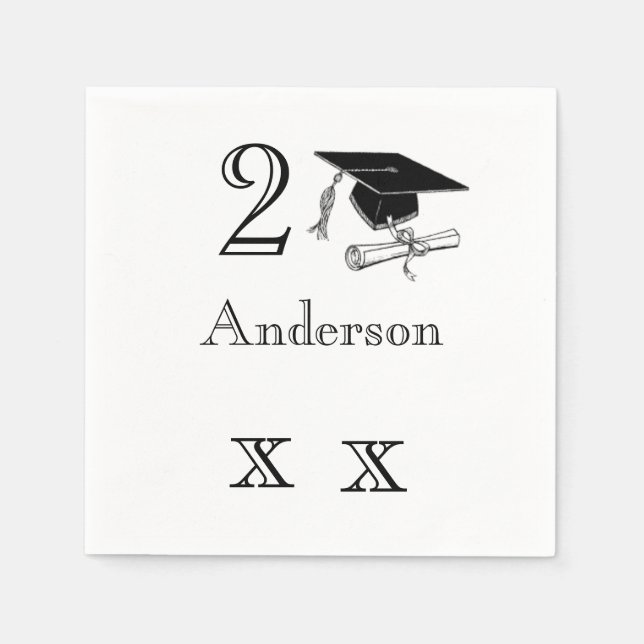 Servilleta De Papel Toallas de graduación personalizadas (Anverso)