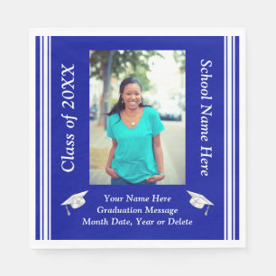 Servilleta De Papel Toallas de graduación personalizadas, tu foto, tex
