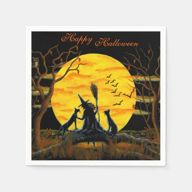 Servilleta De Papel Toallas de Halloween "Patience,Halloween Nears" (Anverso)