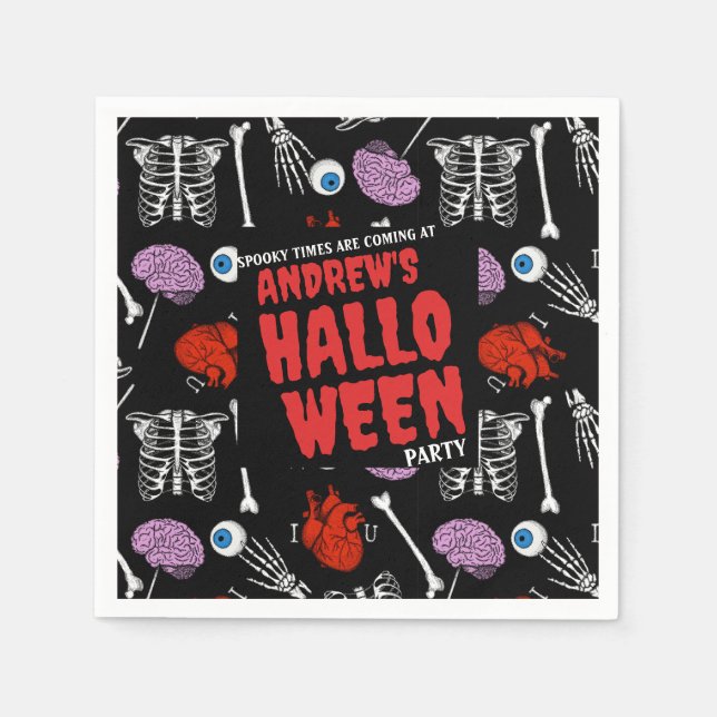 Servilleta De Papel Toallas de Halloween personalizables - Añade tu te (Anverso)