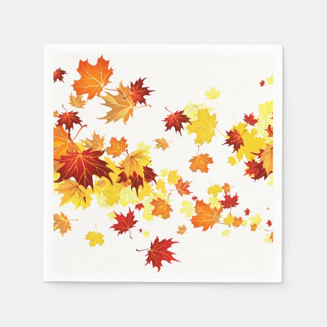 Servilleta De Papel Toallas de hojas de otoño (Anverso)