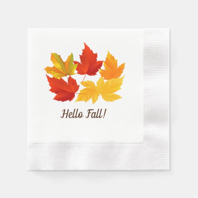 Servilleta De Papel Toallas de hojas de otoño (Anverso)