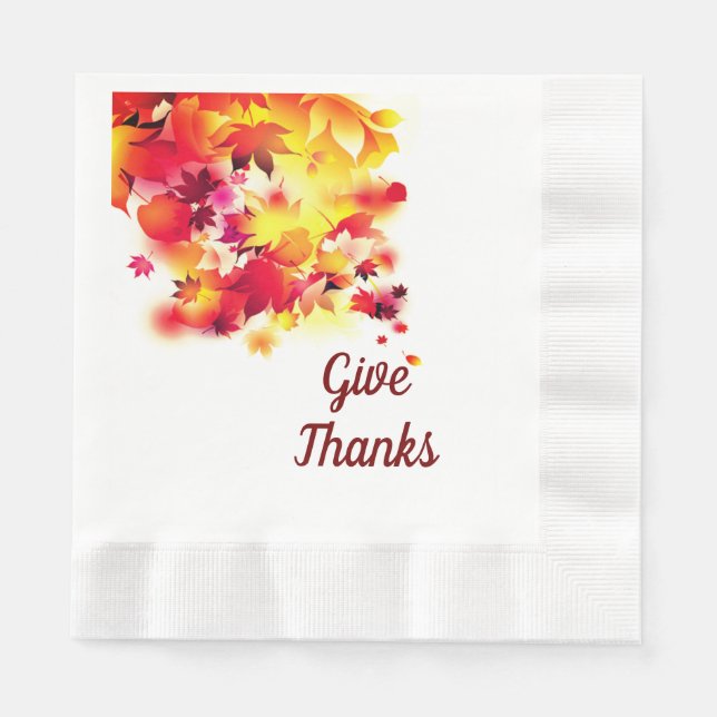 Servilleta De Papel Toallas de hojas de otoño (Anverso)