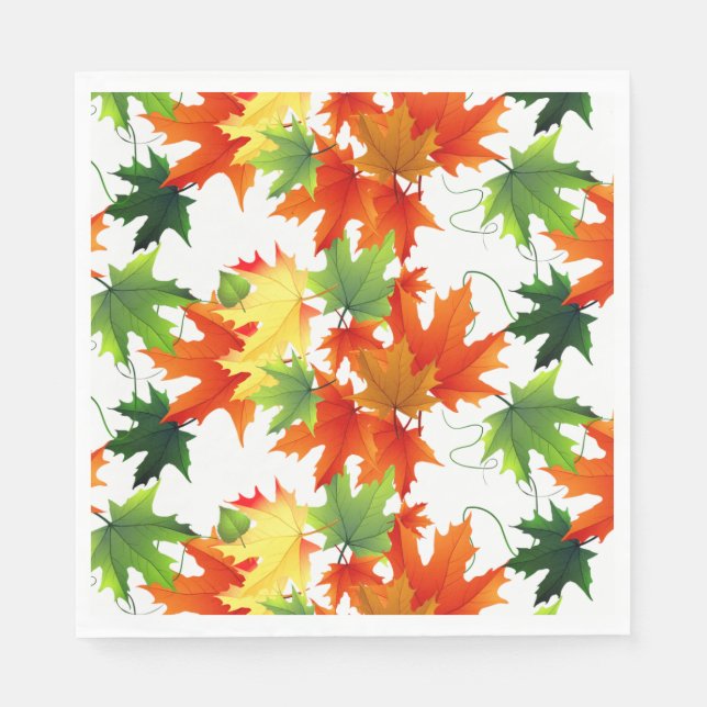 Servilleta De Papel Toallas de hojas de otoño (Anverso)
