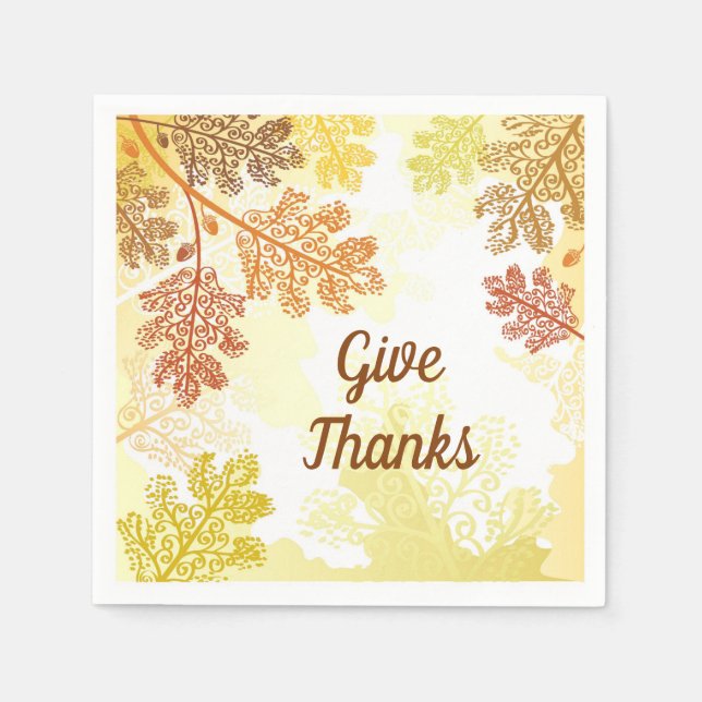 Servilleta De Papel Toallas de hojas de otoño (Anverso)