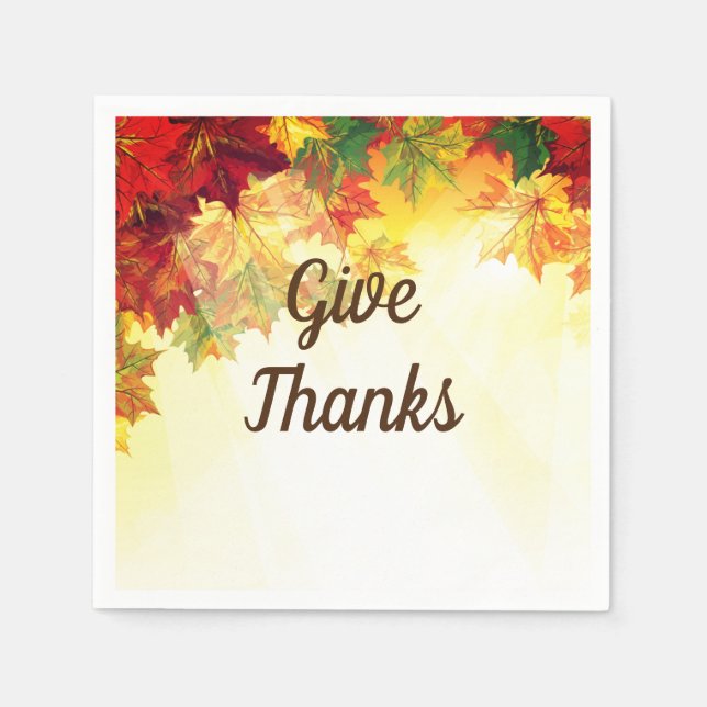 Servilleta De Papel Toallas de hojas de otoño (Anverso)