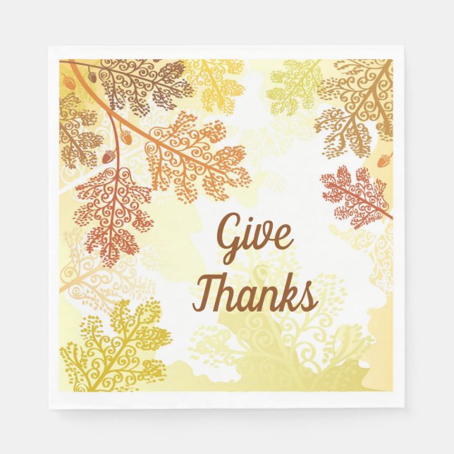 Servilleta De Papel Toallas de hojas de otoño (Anverso)