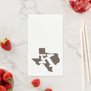 Servilleta De Papel Toallas de huésped de Monograma Texas Floral