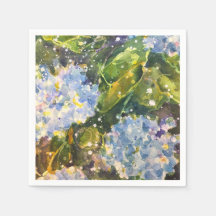 Toallas de impresión de acuarela de Hydrangea