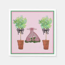 Toallas de invitado de papel de perro rosa de Topi