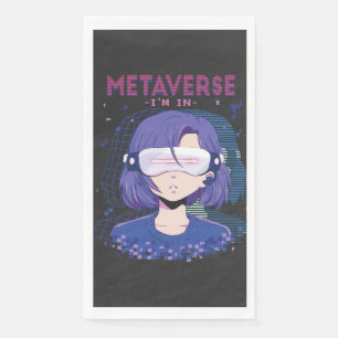 Servilleta De Papel Toallas de invitados de chica de anime gafas de re