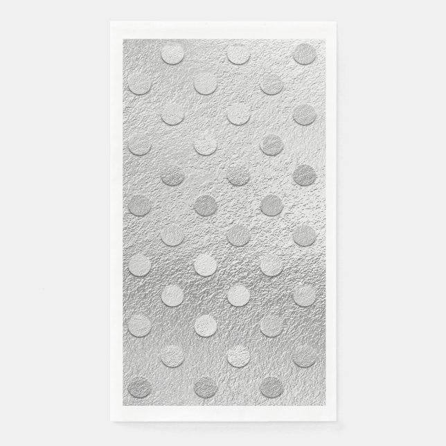 Servilleta De Papel Toallas de invitados de papel desechables de plata (Anverso)