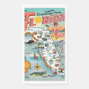 Servilleta De Papel Toallas de invitados vintage Florida Msp