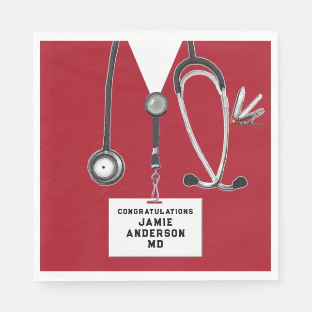 Servilleta De Papel Toallas de la Escuela de Medicina de Graduación (Anverso)