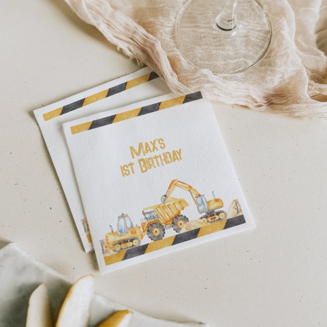 Servilleta De Papel Toallas de la fiesta de cumpleaños de construcción (Subido por el creador)
