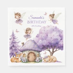 Servilleta De Papel Toallas de la fiesta de cumpleaños de hadas con mo