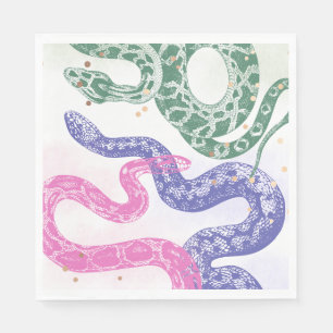 Servilleta De Papel Toallas de la fiesta de cumpleaños de la serpiente