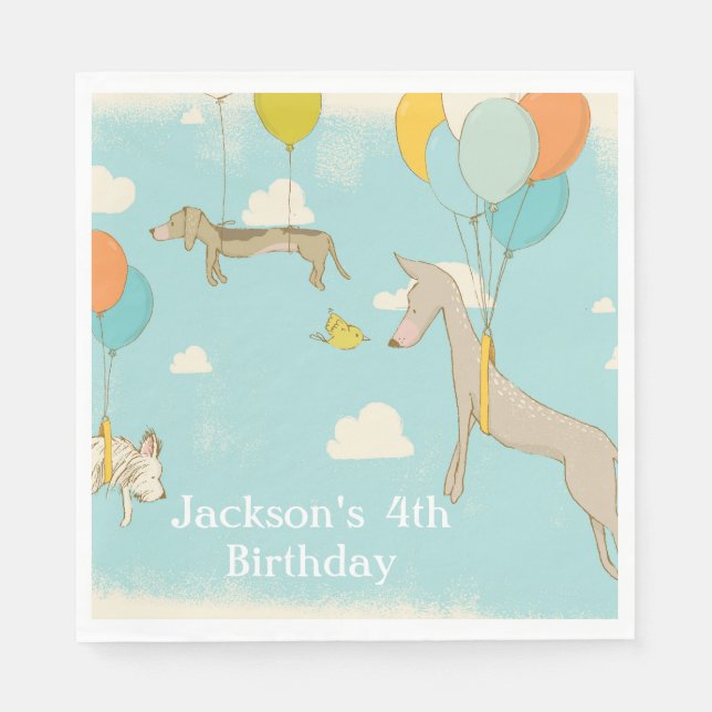 Servilleta De Papel Toallas de la fiesta de cumpleaños de los niños (Anverso)