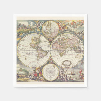 Servilleta De Papel Toallas de mapas antiguos