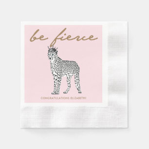 Servilleta De Papel Toallas de Monograma de Leopardo de la Moda modern