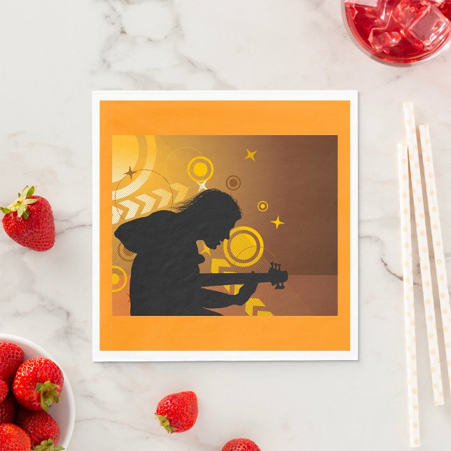 Servilleta De Papel Toallas de músico de rock guitariano (Subido por el creador)