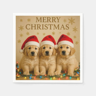 Servilleta De Papel ¡Toallas de Navidad de Golden Retriever!
