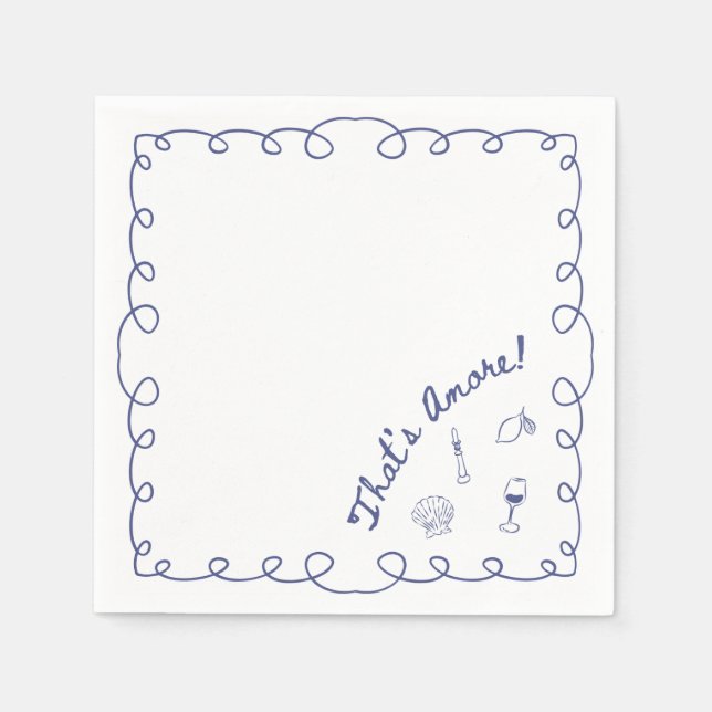 Servilleta De Papel Toallas de novia de compromiso italiano "That's Am (Anverso)