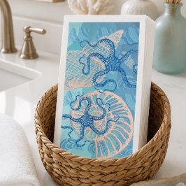 Servilleta De Papel Toallas de papel abstractas Deep Blue Sea para inv