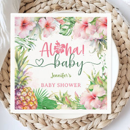 Servilleta De Papel Toallas de papel Aloha Baby Shower Tropical Luau