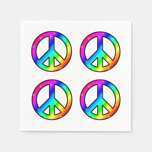 Servilleta De Papel Toallas de papel arcoiris de paz (Anverso)
