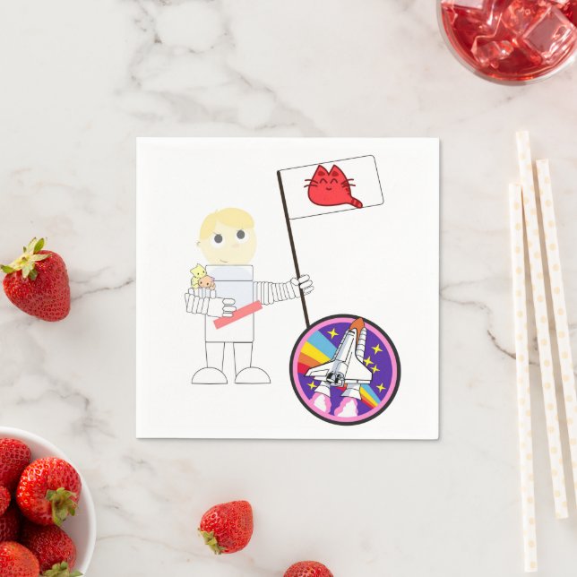 Servilleta De Papel Toallas de papel, astronauta de gatos (In situ)