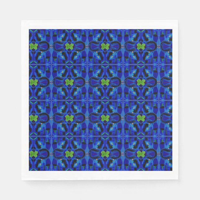 Servilleta De Papel Toallas de papel azul (Anverso)