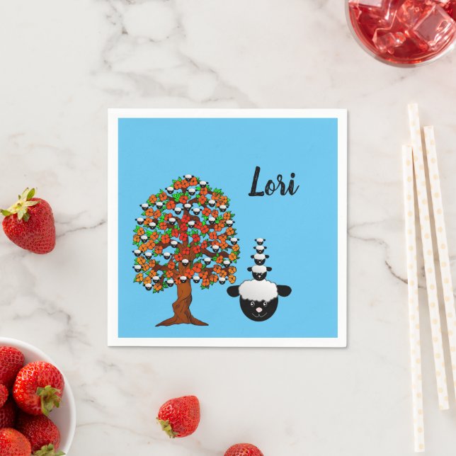 Servilleta De Papel Toallas de papel, azul de árbol de oveja (In situ)