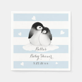 Servilleta De Papel Toallas de papel azul pingüino