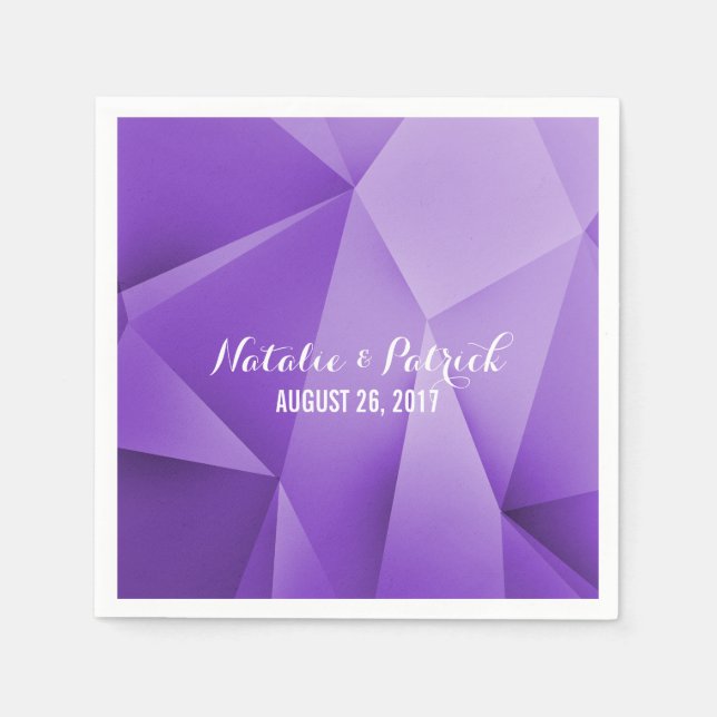 Servilleta De Papel Toallas de papel Boda Amethyst Jewel Tones (Anverso)