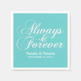 Servilleta De Papel Toallas de papel Boda de Ivory Always y Forever
