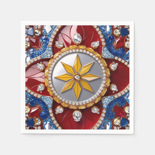 Servilleta De Papel Toallas de papel con diseño colombiano (Anverso)