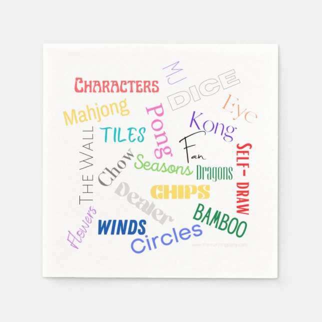 Servilleta De Papel Toallas de papel con temática Mahjong (Anverso)