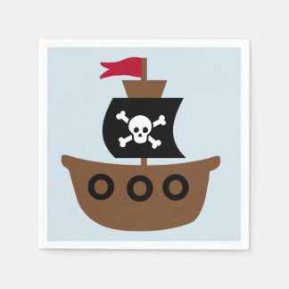 Servilleta De Papel Toallas de papel con un barco pirata