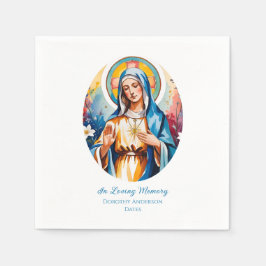 Servilleta De Papel Toallas de papel conmemorativo de la Virgen María