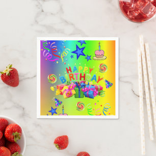 Servilleta De Papel Toallas de papel, cumpleaños feliz