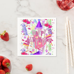 Servilleta De Papel Toallas de papel, cumpleaños feliz