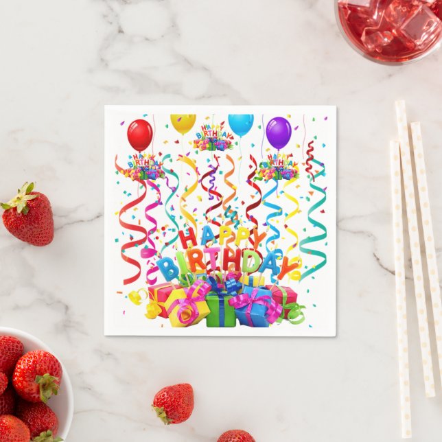 Servilleta De Papel Toallas de papel, cumpleaños feliz (In situ)