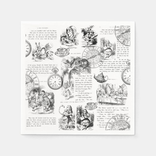 Servilleta De Papel Toallas de papel de Alice in Wonderland (Anverso)