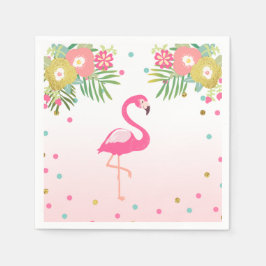 Servilleta De Papel Toallas de papel de Aloha Flamingo Tropical Cumple