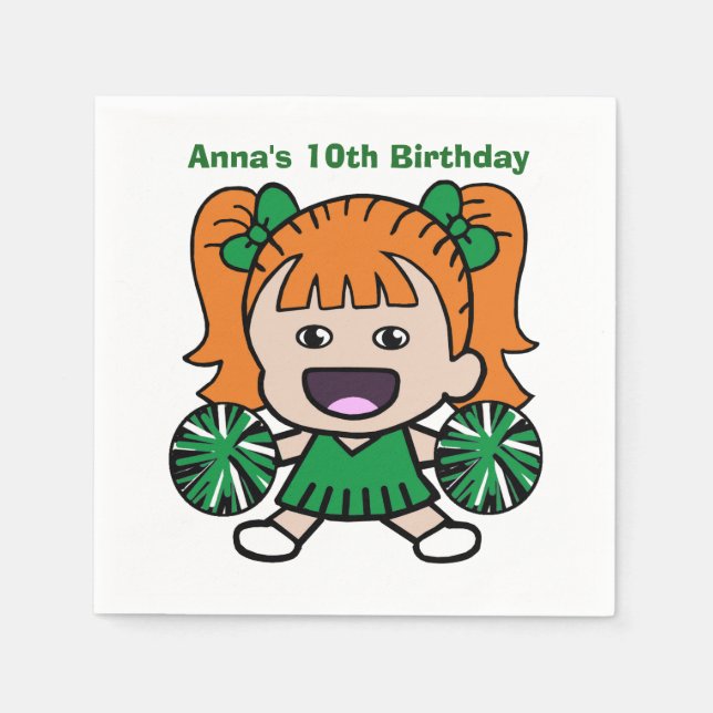 Servilleta De Papel Toallas de papel de animador verde (Anverso)