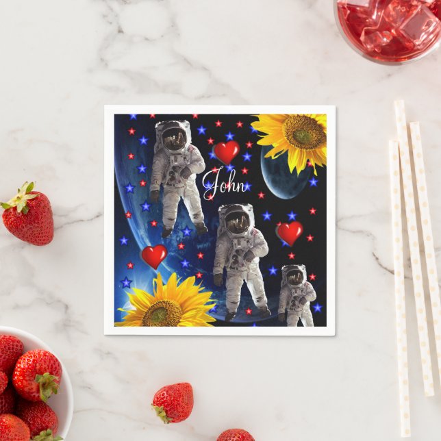 Servilleta De Papel Toallas de papel de astronauta de girasol (In situ)