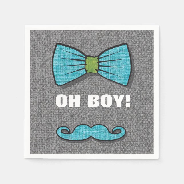 Servilleta De Papel Toallas de papel de Baby Shower "Little Man" (Anverso)